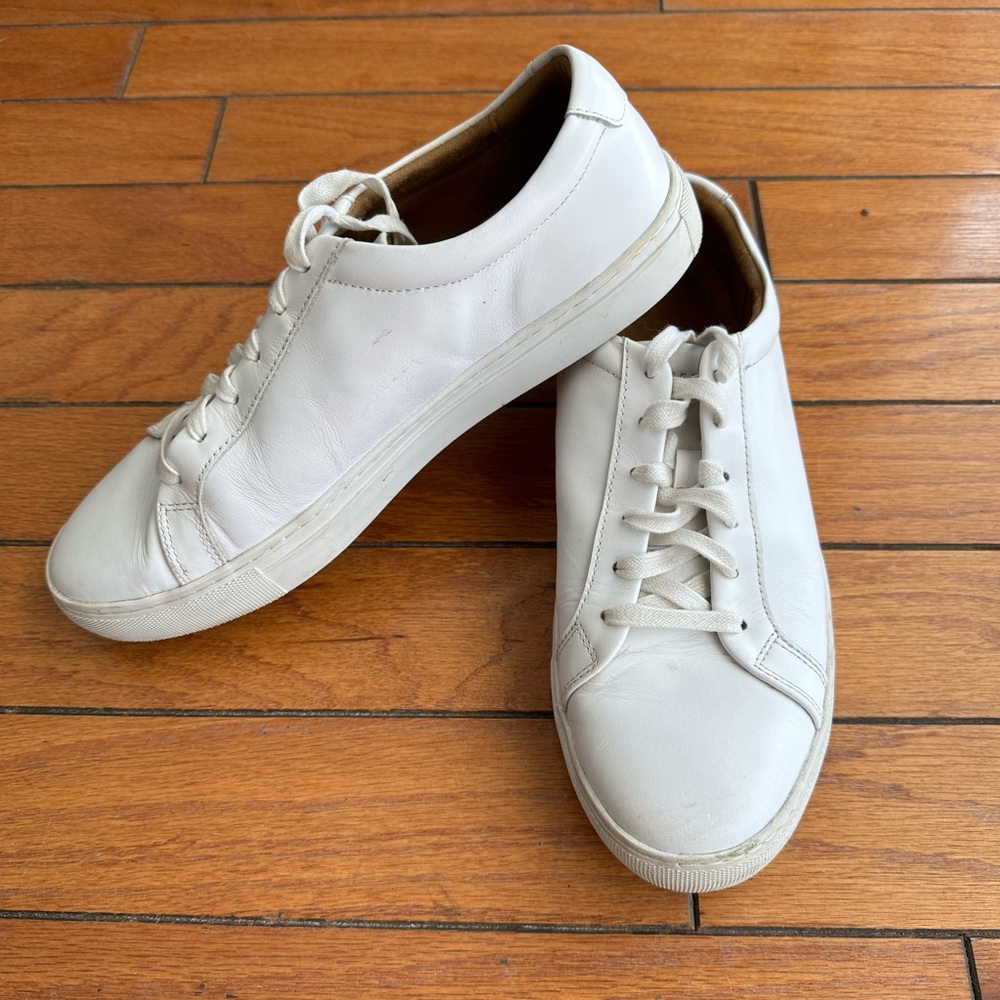 Mens New Republic White Leather Sneakers Size 10.5